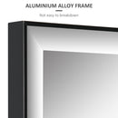 HOMCOM Full Length Mirror Dressing Mirror Wall-Mounted for Bedroom Black