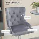 HOMCOM Adjustable Bar Stools Set of 2, Swivel Bar Chairs w/ Back Footrest, Grey