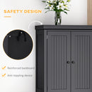 HOMCOM Freestanding Kitchen Storage Cabinet Drawers Cupboards Shelves Black