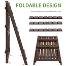 Outsunny 3-Tier Wooden  Shelf Foldable Flower Pots Holder Stand Indoor Outdoor