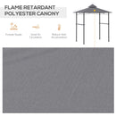 Outsunny Outdoor Double-tier BBQ Gazebo Shelter Grill Canopy Barbecue Tent Patio