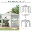 Outsunny Garden Hexagonal Gazebo Patio Outdoor Canopy Patio Party Tent White