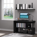 HOMCOM Modern Corner 360° Rotating L-Shaped Computer Desk Writing Table