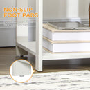 HOMCOM Bedroom Bedside Table, Sofa Side Table with Drawer and Shelf, White