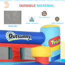 Outsunny 4 in 1 Kids Bouncy Castle W/ Slide Pool Trampoline Climbing Wall Blower