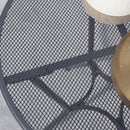 Outsunny 60cm Garden Round Bistro Table with Mesh Tabletop for Balcony Deck