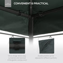 Outsunny 3x4m Gazebo Replacement Roof Canopy 2 Tier Top UV Cover Charcoal Grey