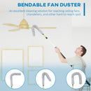 HOMCOM Extendable Feather Duster Cleaning Kit W/ Telescopic Pole 3.5m/11.5ft