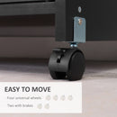 Vinsetto Mobile Printer Stand w/ Storage Shelf Universal Wheels for Home Black