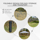 Outsunny 4 x 4m Outdoor Pop-Up Canopy Tent Gazebo Adjustable Legs Bag Grey