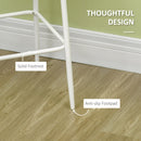 HOMCOM Bar Table and Stools W/ Steel Frame and Footrest for Bar Kitchen, White