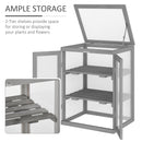 Outsunny 3-tier Wood Greenhouse Plant Storage Shelf Garden Cold Frame Grow House