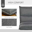 HOMCOM Foldable Padded Sofa with Adjustable Backrest Thick Seat Cushion Lounge