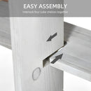 HOMCOM Floating Shelves, Interlocking Cube Shelves for Decoration, Grey