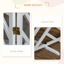 PawHut Wooden Pet Gate Foldable Freestanding Pet Gate w/ Three Panels - Grey