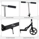 HOMCOM Kids Scooter Ride On Toy Height Adjustable For 7-14 Years, Black