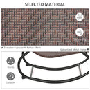 Outsunny Zero Gravity Rocking Lounge Chair Pillow Garden Outdoor Furniture Brown