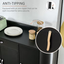 HOMCOM Modern Sideboard with Storage Cabinet, Floor Cupboard with Drawer Black