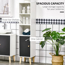 kleankin Bathroom Storage Cabinet W/ Adjustable Shelves and Cabinet, White