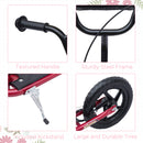 HOMCOM Push Scooter Teen Kids Stunt Bike Ride On with 12" EVA Tyres, Red