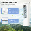HOMCOM Evaporative Air Cooler with Timer, Oscillating, Ice Cooling Tower Fan