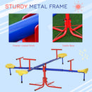 Outsunny Kids Metal Seesaw Teeter Totter Children's Playground Equipment 4 Seats