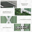 Outsunny Garden Storage Shed Tool Organizer w/ Table, 139x75x160cm, Green