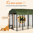 PawHut Outdoor Dog Kennel w/ Weather-Resistant Cover, 244 x 122 x 183cm - Green