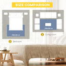 HOMCOM Grey Rug, Modern Abstract Carpet for Living Room Bedroom, 230 x 160cm