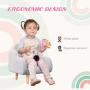 ZONEKIZ Cloud-Shaped Toddler Armchair, Kids Chair, 1.5-5 Years - Grey