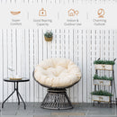 Outsunny 360° Swivel Rattan Papasan Moon Bowl Chair Round Outdoor w/ Padded