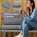 Outsunny 2 in 1Rattan Folding Chaise Lounger w/ Cushion for Garden Mixed Grey