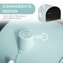 PawHut Cat Litter Box Kitten Litter Tray w/ Lid, Scoop, Filter, Flap Door