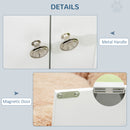 PawHut Raised Dog Bowls for Large Dogs Feeding Station w/ Stand, Storage - White