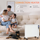 HOMCOM Convector Radiator Panel Space Heater Freestanding / Wall-mounted White