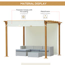 Outsunny Outdoor Retractable Pergola Gazebo Garden Sun Shade Canopy Shelter