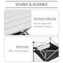 Outsunny Aluminum Camping Table Folding Table Picnic Table w/ Mesh  Bag, Silver