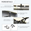 Outsunny 4 x 3M Wall Mounted Awning Free Stand Canopy Shade Porch Pergola Cream