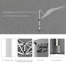 Outsunny 3 x 3(m) Cantilever Roma Parasol Garden Umbrella with Cross Base Grey