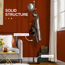 HOMCOM Coat Rack Bamboo Coat Stand with Round Base for Handbags