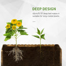 Outsunny Raised Flower Bed Wooden Rectangualr Planter Container Box Garden Wood
