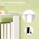 HOMCOM 5-Tier Bookshelf Freestanding Bookcase Storage Shelves Study, Light Grey