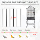 PawHut Large Metal Bird Cage Aviary Parrot Budgie Canary Pet With Stand&Wheels