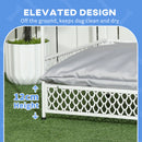 PawHut Raised Dog Bed w/ Water-Resistant Canopy, Soft Cushion, for Medium Dogs