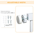Pressure Fit Safety Gate for Doors, Dog Gate w/ Auto Close, 75-103 cm - White