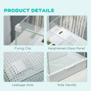 PawHut Turtle Tank, Glass Tank w/ Basking Platform, Reptile Habitat