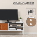 HOMCOM TV Unit Cabinet Media Console Table Stand with Shelves and Cupboard