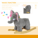 Ride on Elephant Rocker Children Rocking Horse Grey Nursery Rhymes Kids Toy Game