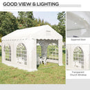 Outsunny 4 x 3 m Patio Garden Party Canopy, BBQ, Camping Gazebo Trent for Garden