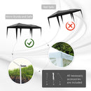 Outsunny 3m x 6m Pop Up Gazebo Party Tent Canopy Marquee with Storage Bag Black